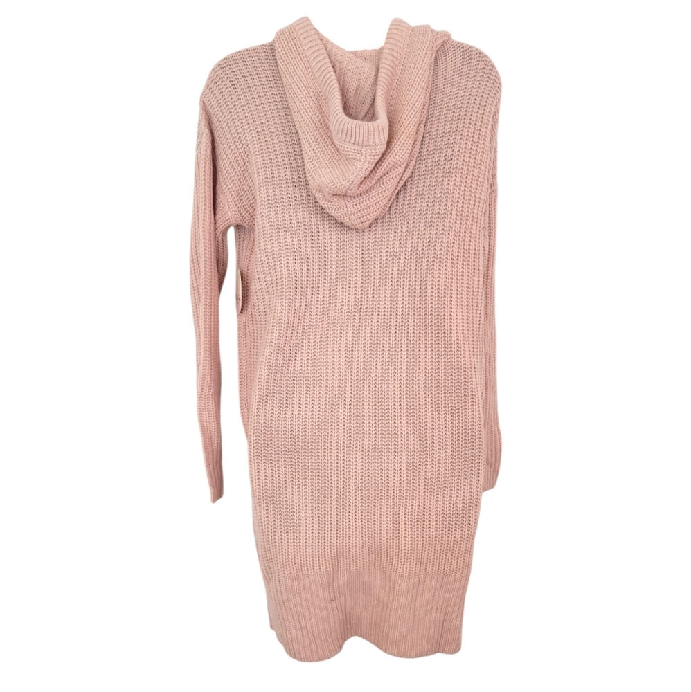 Full Circle Trends Hooded Long Sleeve (Peach) Sweater Dress sz L NWT - Picture 2 of 7